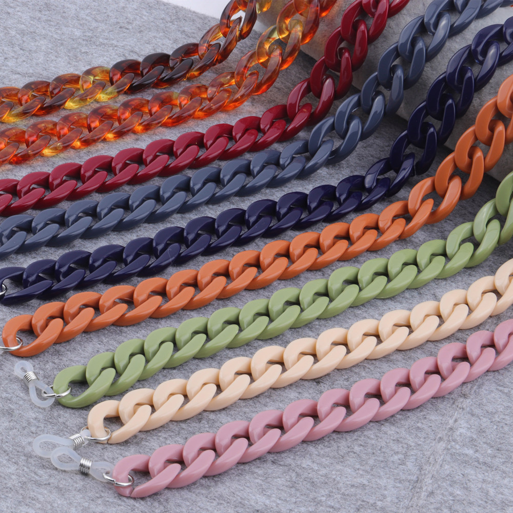 Sunglass Retainer Cord - ใหม่แฟชั่นอะคริลิคแว่นตาโซ่ผู้ถือสายไฟแว่นตากันแดดผู้หญิง Largands แว่นตาแขวนคอสายคล้องคอเชือก