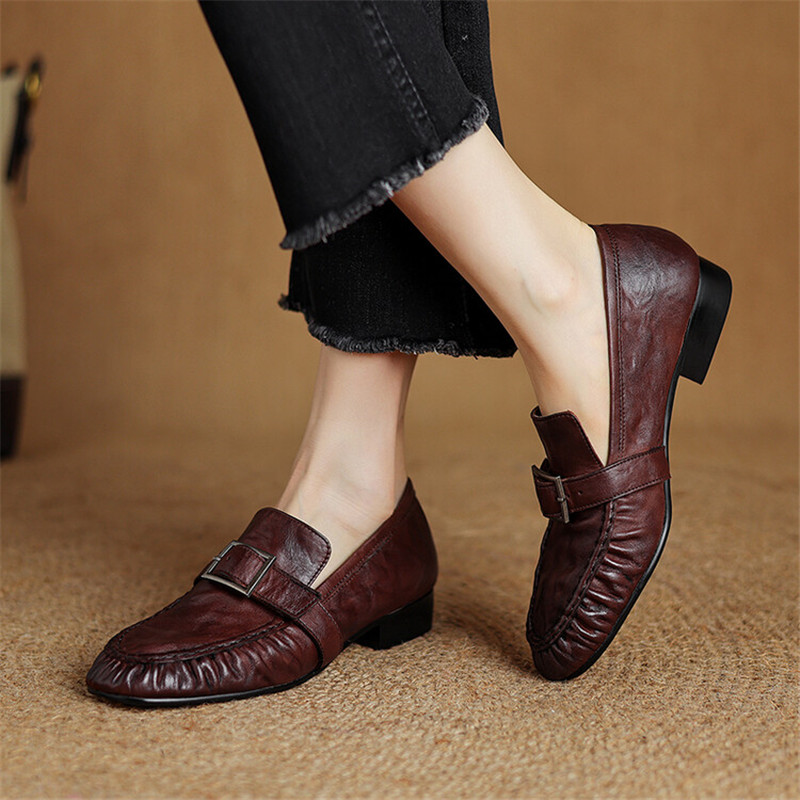 รองเท้าส้นเตี้ยสำหรับผู้หญิง,  - Casual Sandal Leather บทวิจารณ์และราคา