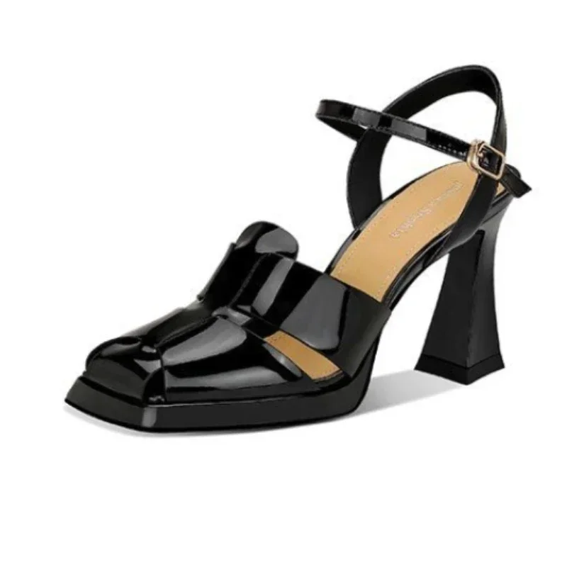 รองเท้าส้นสูงแบบรัดส้นผู้หญิง  - Casual Sandal Leather บทวิจารณ์และราคา