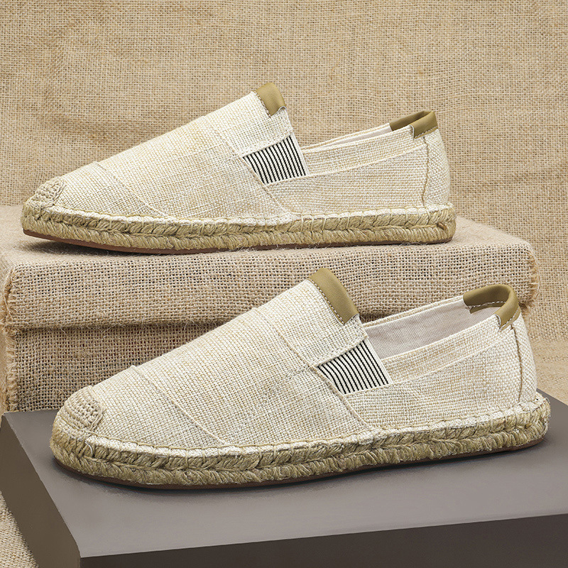 2025New ผู้ชายผ้าลินินรองเท้าส - Espadrille Slip On บทวิจารณ์และราคา